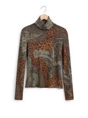 BELLESSA | Green & Orange Leopard Y2K Top – Women’s Small